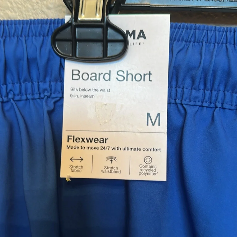Sonoma Men's Blue and Aqua Swim Board Shorts  Size M